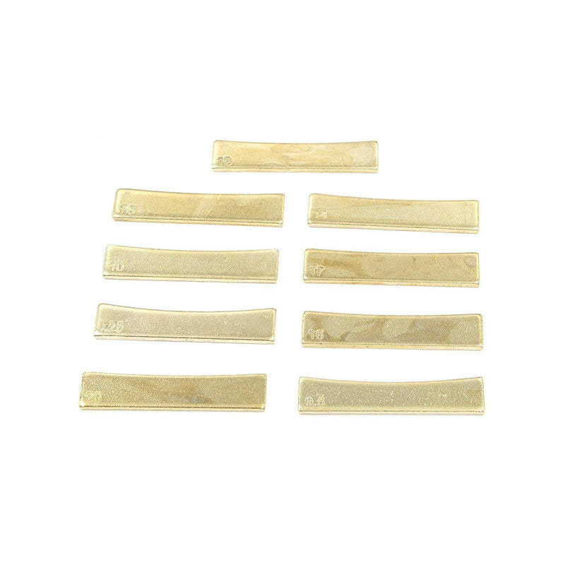 FarBoat 9Pcs Radian Fret Press Caul Inserts 7.25/9.5/10/12/14/15/16/17/20 Luthier Tools Accessories for Acoustic Electric Guitar Bass(Gold) gold inserts, 9pcs