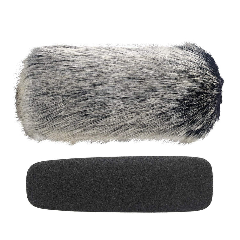 [AUSTRALIA] - SUNMON Windscreen Muff and Foam for Rode VideoMic, NTG2, NTG1 and WSVM Microphone, Indoor Outdoor Microphone Windshield (2 PACK) FurFoamKit 