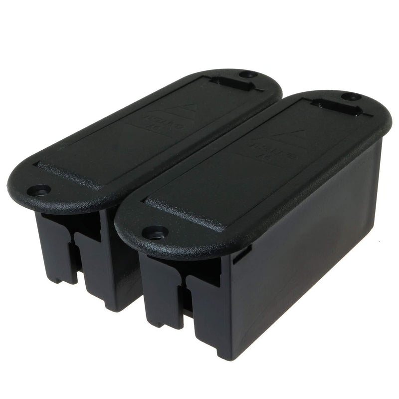 E-outstanding 9V Battery Box 2PCS Black Musical Accessories 9V Battery Case Holder for Active Guitar Bass Pickup