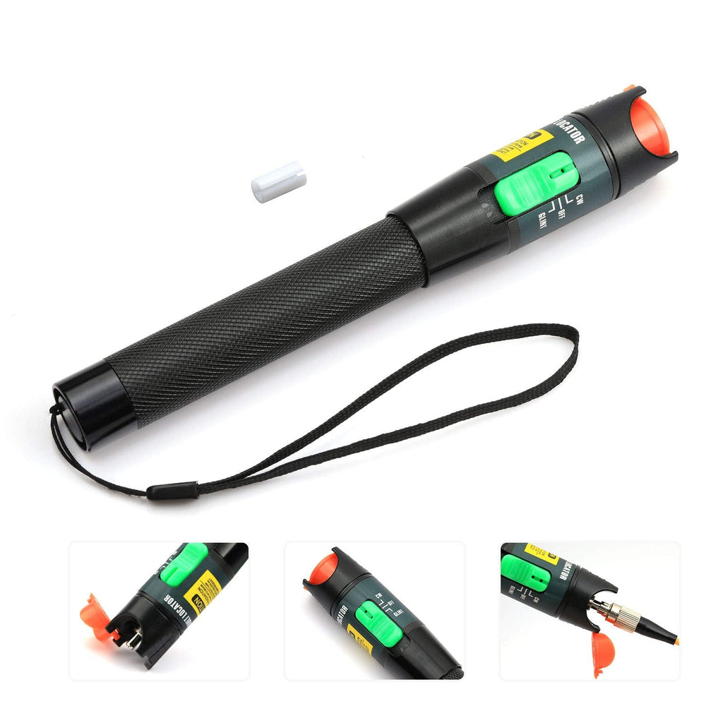 Pen Type Aluminum Alloy Visual Fault Locator 30KM Fiber Optic Cable Tester Meter Universal Connector for CATV Telecommunications Engineering Maintenance