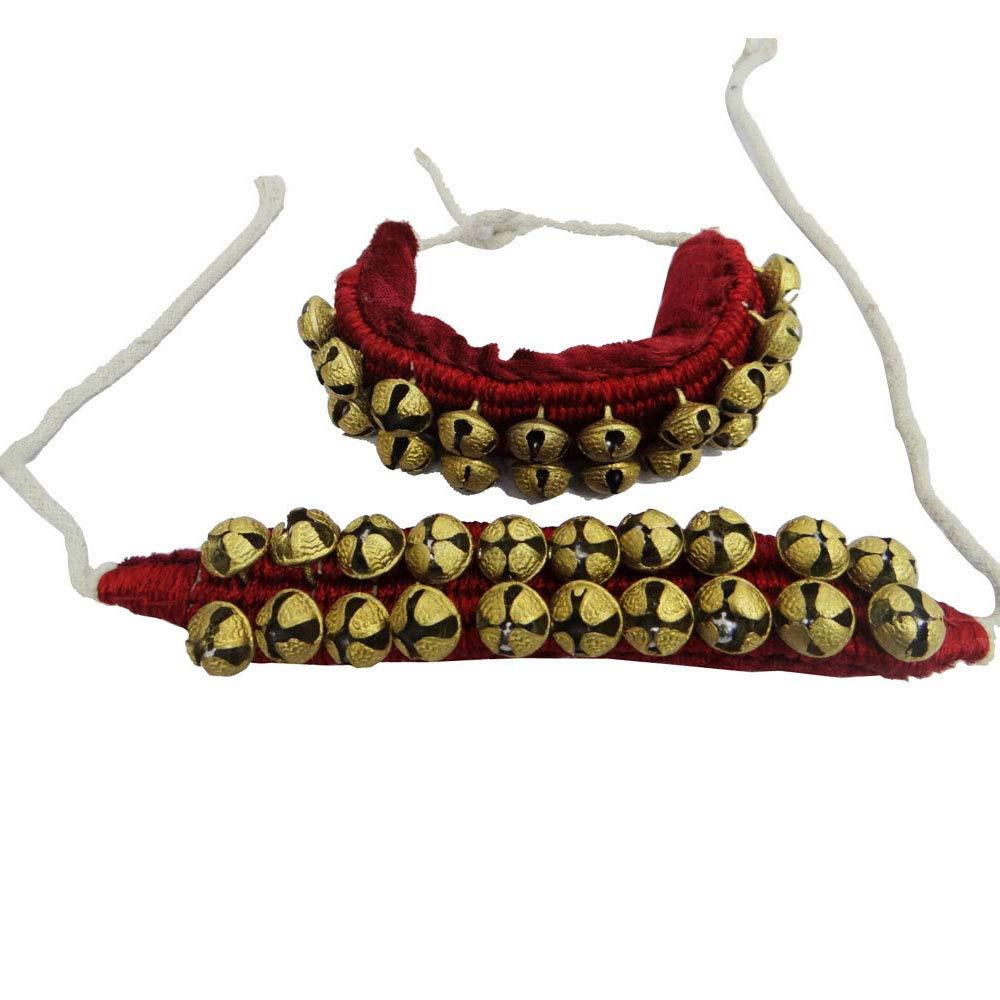 NEW Red Classical Dancing Indian Ethnic Ghungroo Anklet Women Jewellery 2 MRS,6.19