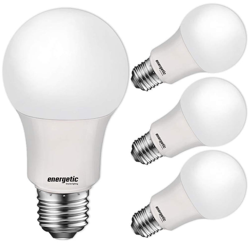 60W Equivalent A19 LED Light Bulb, Soft White 2700K, E26 Standard Base, UL Listed, Non-Dimmable LED Light Bulb, 15000 Hrs, 4 Pack