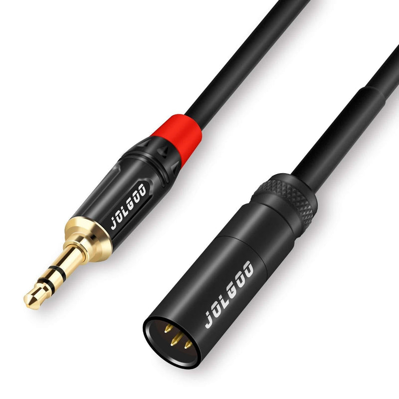 [AUSTRALIA] - Mini XLR Male to 3.5mm Stereo Audio Plug Cable, 3-pin Mini XLR Male to 1/8" TRS Plug Cable, for BMPCC 4K Camera Video Assist 4K Sharp 8K, 3.3 Feet - JOLGOO 
