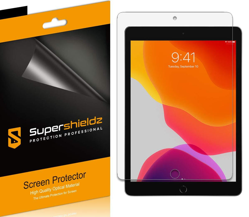 (3 Pack) Supershieldz Designed for Apple New iPad 10.2 inch (8th / 7th Generation, 2020/2019) Screen Protector, High Definition Clear Shield (PET)