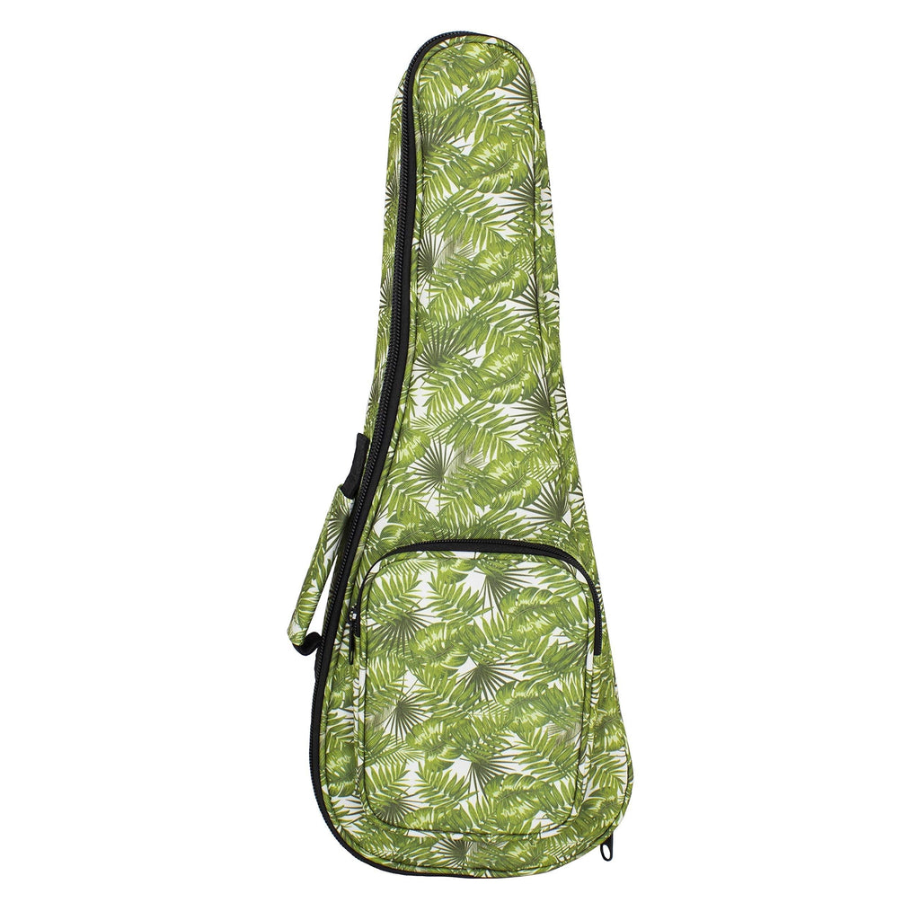 Perri's Leathers Ltd.| Padded 26" Tenor Ukulele Bag | Green Palm Leaves Design, Soft Lining, 10mm Of Padding | For Tenor Ukuleles