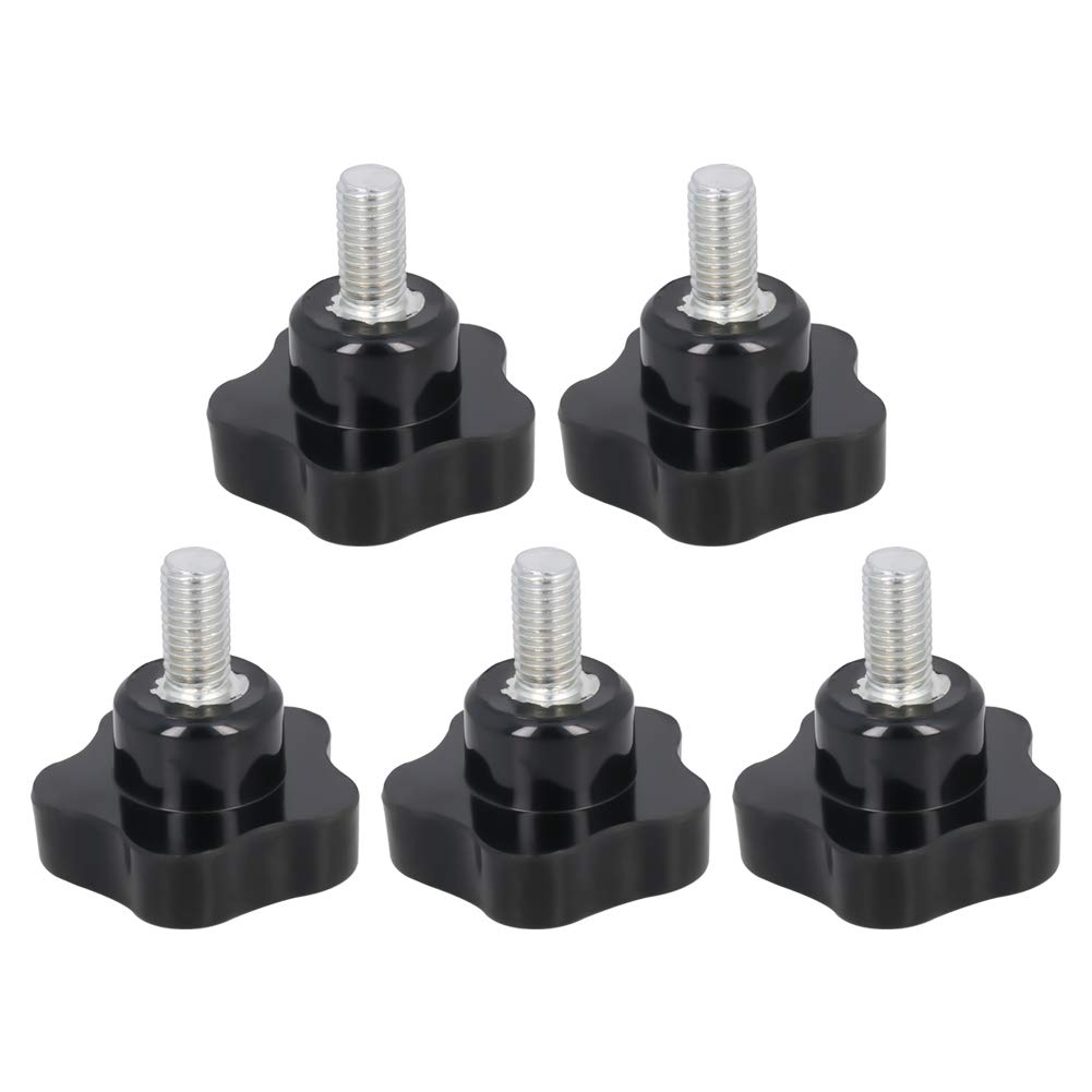 Othmro 5Pcs Star Lock Nut Rod Knobs, M10x50mm Thread Replacement Star Hand Knobs Tightening Screws Hand Tightening Knobs Quick Removal Replacement Parts for Saws Drill Presses Lathes Black 5 Pieces M10*50mm