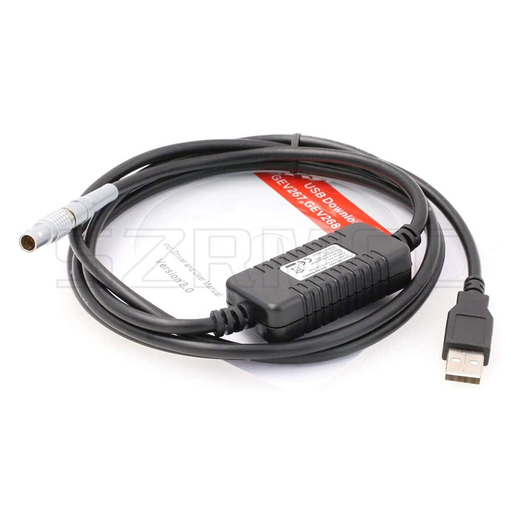 SZRMCC GEV267 806093 0B 5 pin Male to USB Data Cable for Leica Viva Total Stations and DNA Series Digital Level Instrument (Original GEV267) Original GEV267