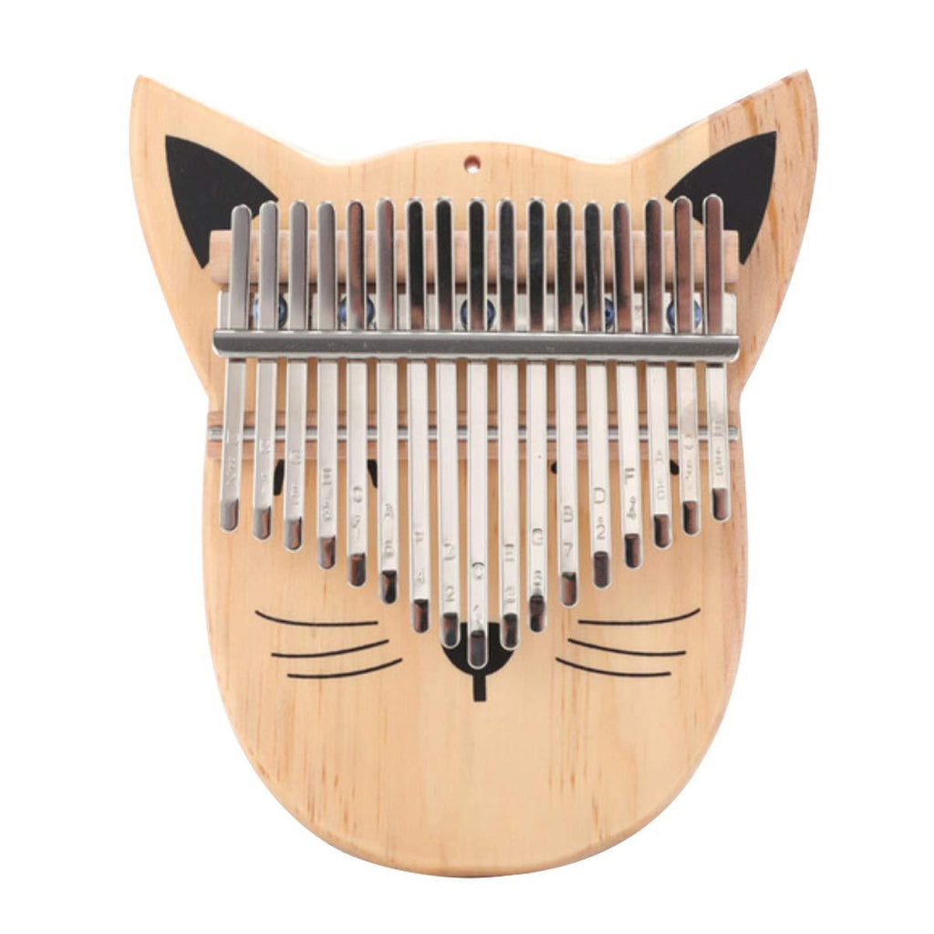 Kalimba 17 Keys Portable Thumb Piano Finger Piano Knock Piano Musical Instrument with Tuning Hammer & Piano Bag (cat) cat