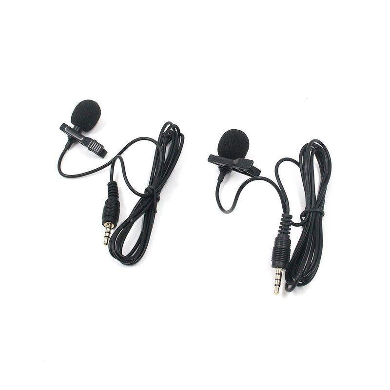 Lavalier Microphone Karcy Ultimate Lavalier Microphone for Bloggers and Vloggers Lapel Mic Black with Easy Clip Perfect for Phone YouTube Interview Video Pack of 2