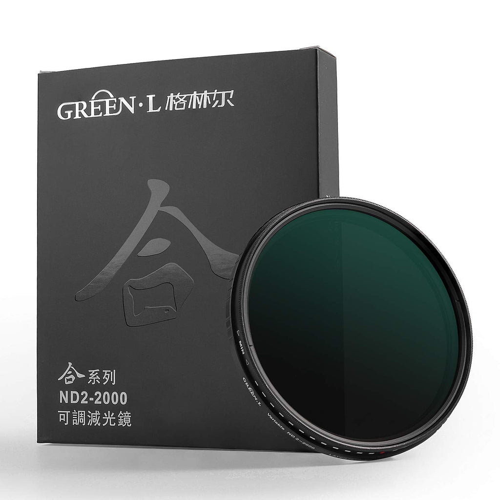 82mm Variable ND Filter, GREEN.L ND2 to ND2000 Fader Neutral Density Filter, HD Schott Glass with MRC16-Layer, Nano-Coating, Professional Photography Filter for Camera Lens 82mm