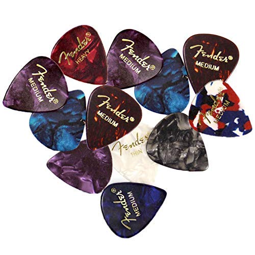Fender Premium Picks Sampler - 12 Pack Includes Thin, Medium & Heavy Gauges (Austin Bazaar Exclusive)…