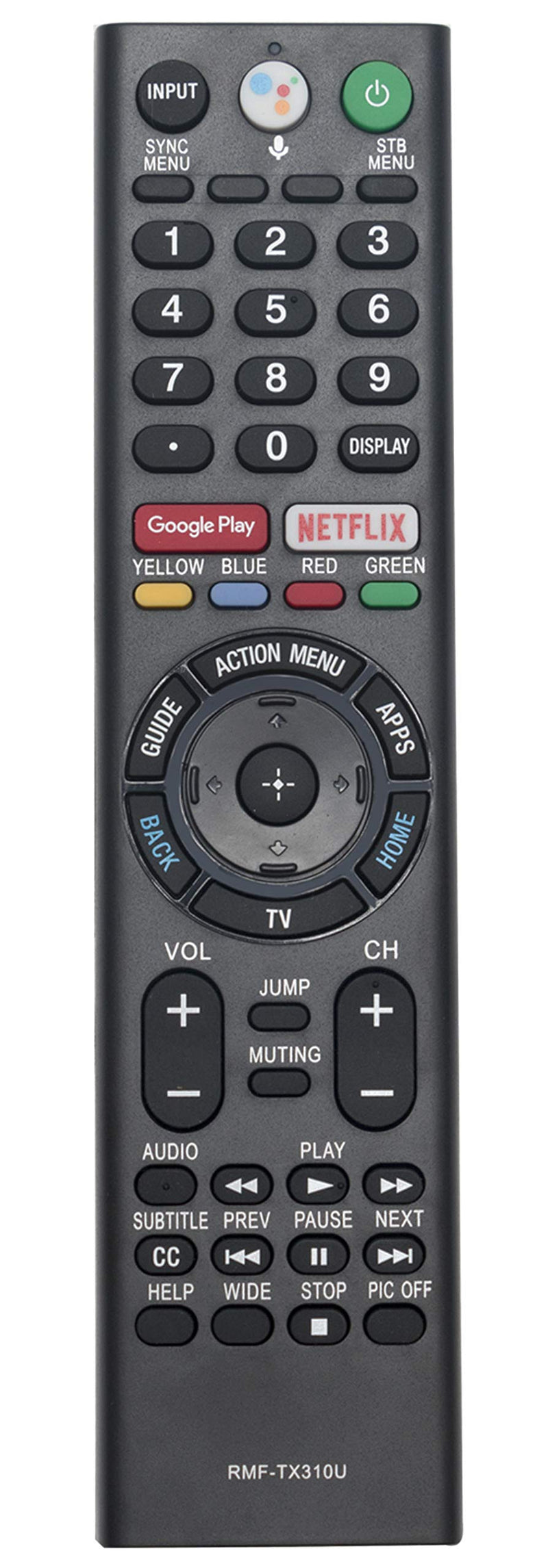 RMF-TX310U Replaced Voice Remote fit for Sony BRAVIA TV XBR-60X830F XBR70X830F XBR-70X830F XBR-43X800G XBR-55X800G XBR-65X800G XBR-75X800G XBR-85X900F XBR-49X900F XBR-55X900F XBR-65X900F XBR-75X900F