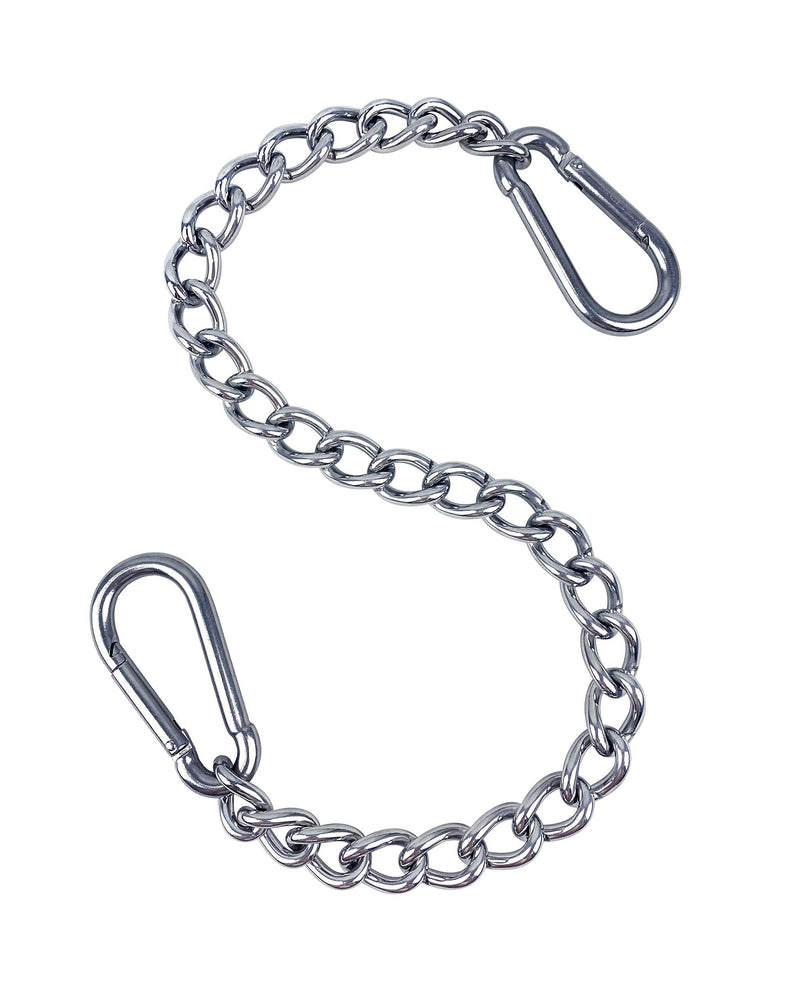 Hanging Chair Chain with Two Carabiners, Stainless Steel Hanging Kits for Hammocks Punching Bags Heavy Duty 400LB Capacity Indoor Outdoor Pack of 1