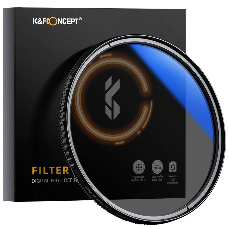 K&F Concept 72MM Circular Polarizer Glass Filter Ultra-Slim, Multi Coated