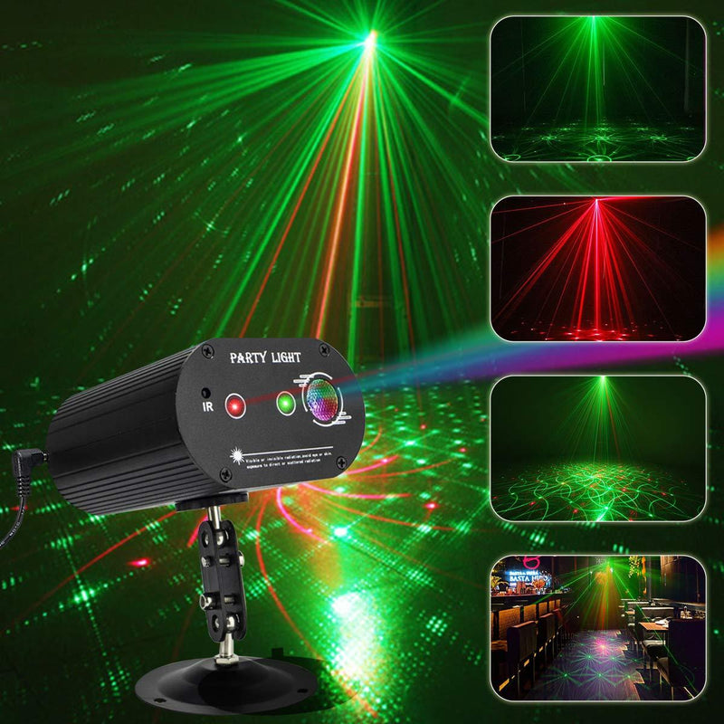 AZIMOM LED Party light DJ Disco Stage Sound Activated Strobe light 36 Patterns 3Lens led Projector for Party Christmas Halloween Birthday Wedding Karaoke KTV Club Indoor Decoration
