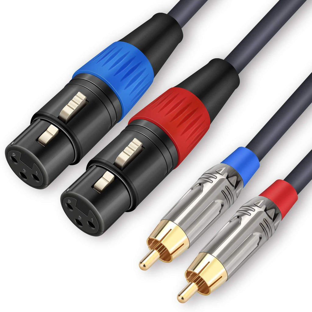 [AUSTRALIA] - Dual XLR to RCA Cable, Dual XLR Female to Dual RCA Male Cable, 2 XLR Female to 2 RCA Male HiFi Audio Cable, 4N OFC Wire, for Amplifier Mixer Microphone, 3.3 Feet JOLGOO 