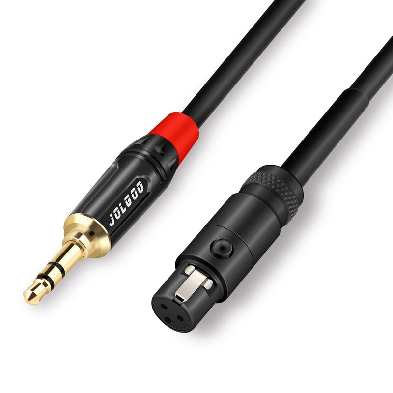 [AUSTRALIA] - 3.5mm Stereo Audio Plug to Mini XLR Female Cable, 1/8" TRS Plug to 3-pin Mini XLR Female Headphones Audio Cable, 6.6 Feet - JOLGOO 