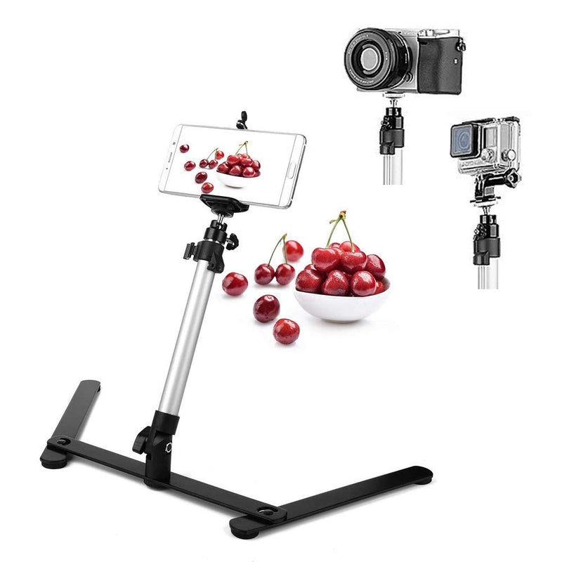 Photo Copy Pico Projector Stand Overhead Phone Mount Adjustable Tabletop Teaching Online Stand for Live Streaming Baking Crafting Demo Online Video and Draw Recording