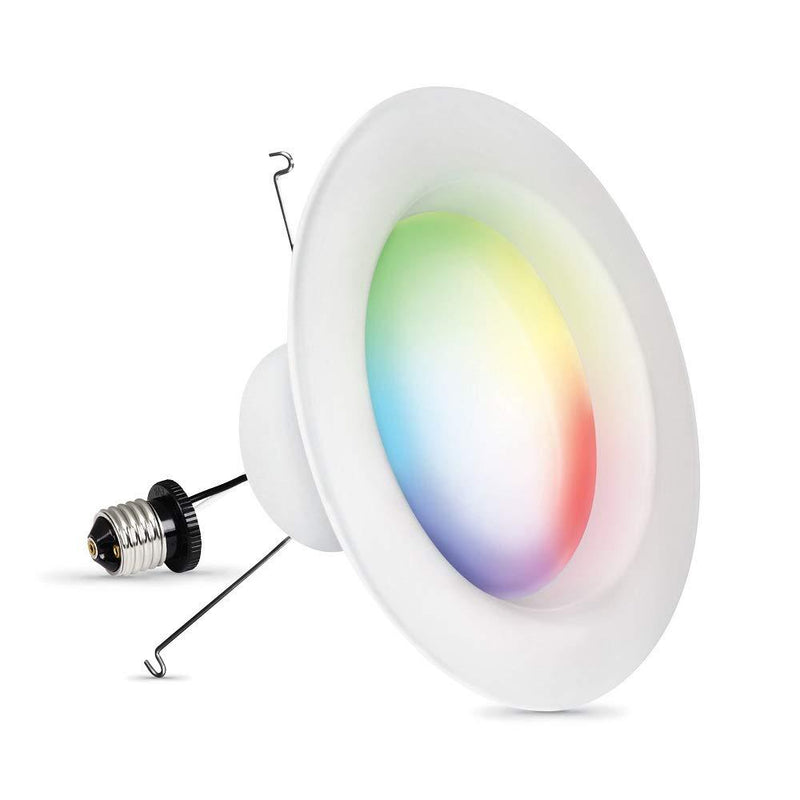 Feit Electric LEDR6/RGBW/AG 75 Watt Equivalent 12.3W WiFi Color Changing and Tunable White, Dimmable, No Hub Required, Alexa or Google Assistant RGBW Multicolor LED Smart Downlight, 75W, Recessed Kit 6" Recessed Multi-color Rgbw