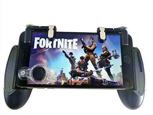 Mobile Game Controller | Cell Phone Grip with Trigger Buttons and Joystick Bundle | for Mobile Shooting Games | Compatible with iPhone/Android | Enhance Your Gaming Experience with A Few Attachments