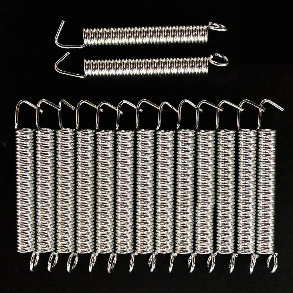 S-Mechanic Pack of 15 Tremolo Springs Noiseless Electric Guitar Tremolo Bridge Springs for Stratocaster (Silver)