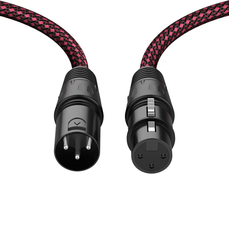 XLR Cable 3ft 2Pack, BIFALE Heavy Duty Nylon Braided XLR Microphone Cable Male to Female 3Pin Balanced Microphone Cable Compatible with Shure SM Microphone, Behringer, Speaker Systems 3Feet-2Pack
