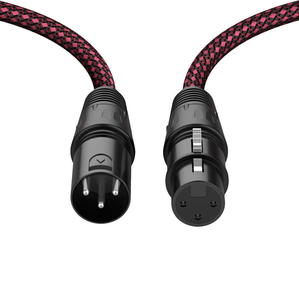 [AUSTRALIA] - XLR Cable 6ft 2Pack, BIFALE Heavy Duty Nylon Braided XLR Microphone Cable Male to Female 3Pin Balanced Microphone Cable Compatible with Shure SM Microphone, Behringer, Speaker Systems 6Feet-2Pack 