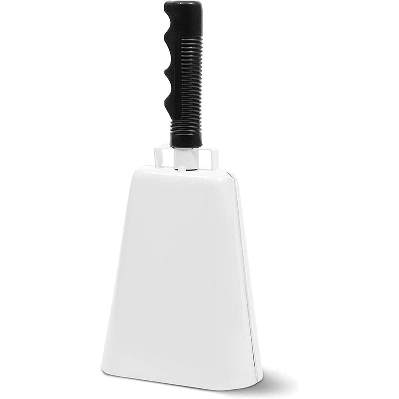 Cowbell with Handle, White Noise Maker (11 Inches, 1 Bell)