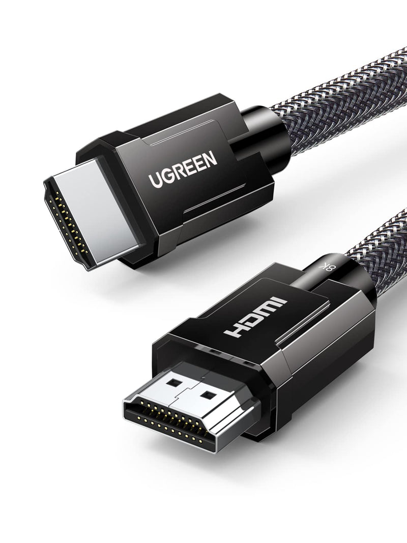 UGREEN 8K HDMI 2.1 Certified Cable, Ultra High Speed 4K 120Hz 48Gbps 10ft HDMI Cord with Nylon Braided, Support Dynamic HDR eARC Dolby Atmos, Compatible for PS5 Xbox Series X Nintendo Switch Roku TV