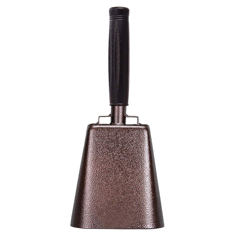 7 in. steel cowbell/Noise makers with handles. Cheering Bell for sporting, football games, events. Large solid school hand bells. Cowbells. Percussion Musical Instrument. Cow Bell Alarm (Copper)