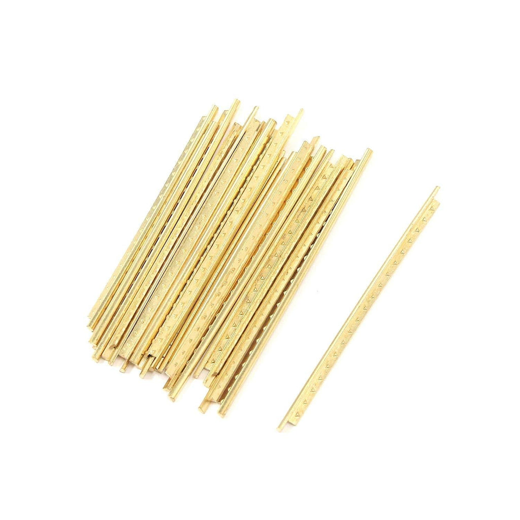 Geesatis 19 PCS Guitar Frets Wire Length 2.4 Inch Copper Brass Guitar Frets Wire Fingerboard for Strat Classical Acoustic Guitar Fret Wires Accessories