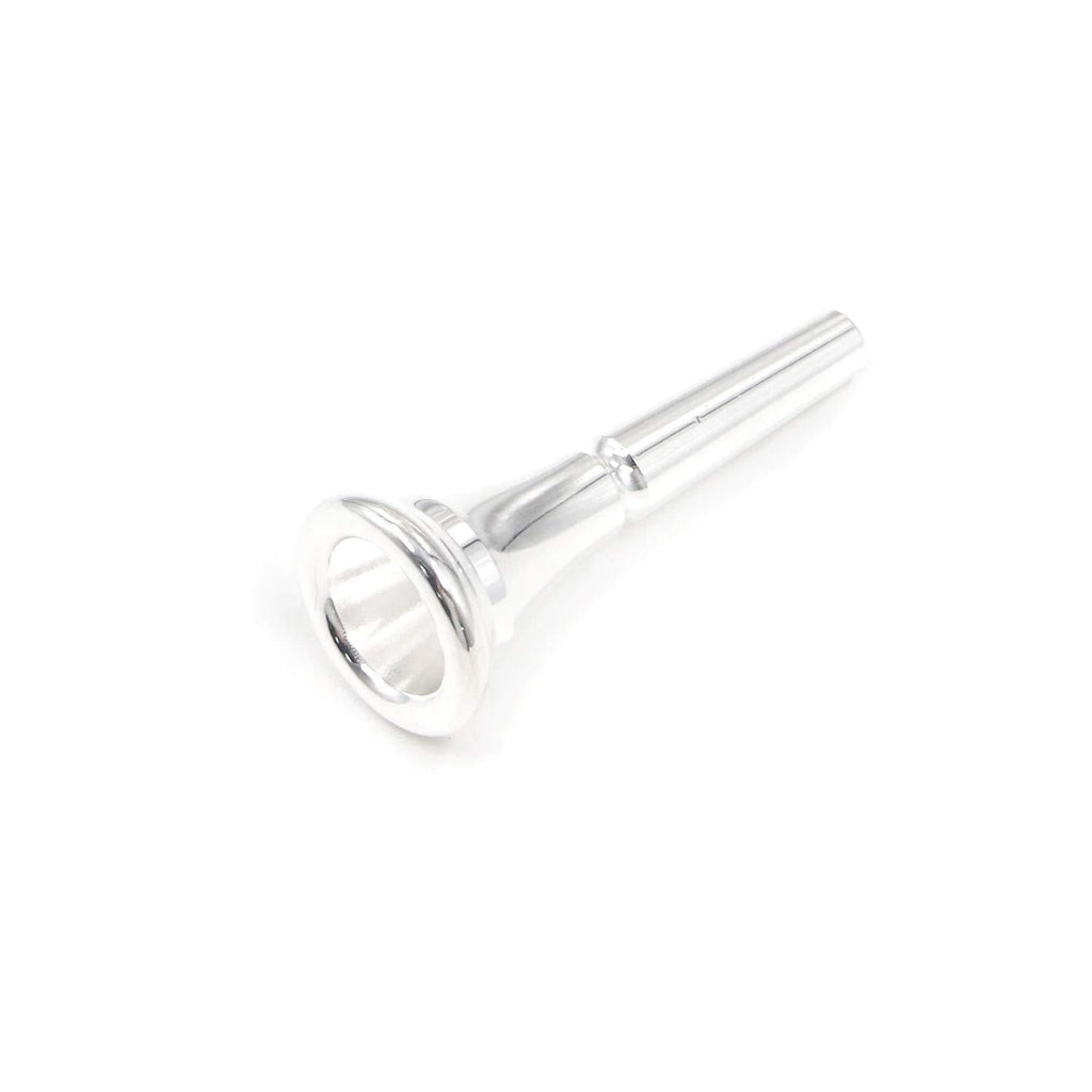 Geesatis Silver Plated French Horn Mouthpiece Deep Cup Mouth Horn Standard French Horn Mouthpiece