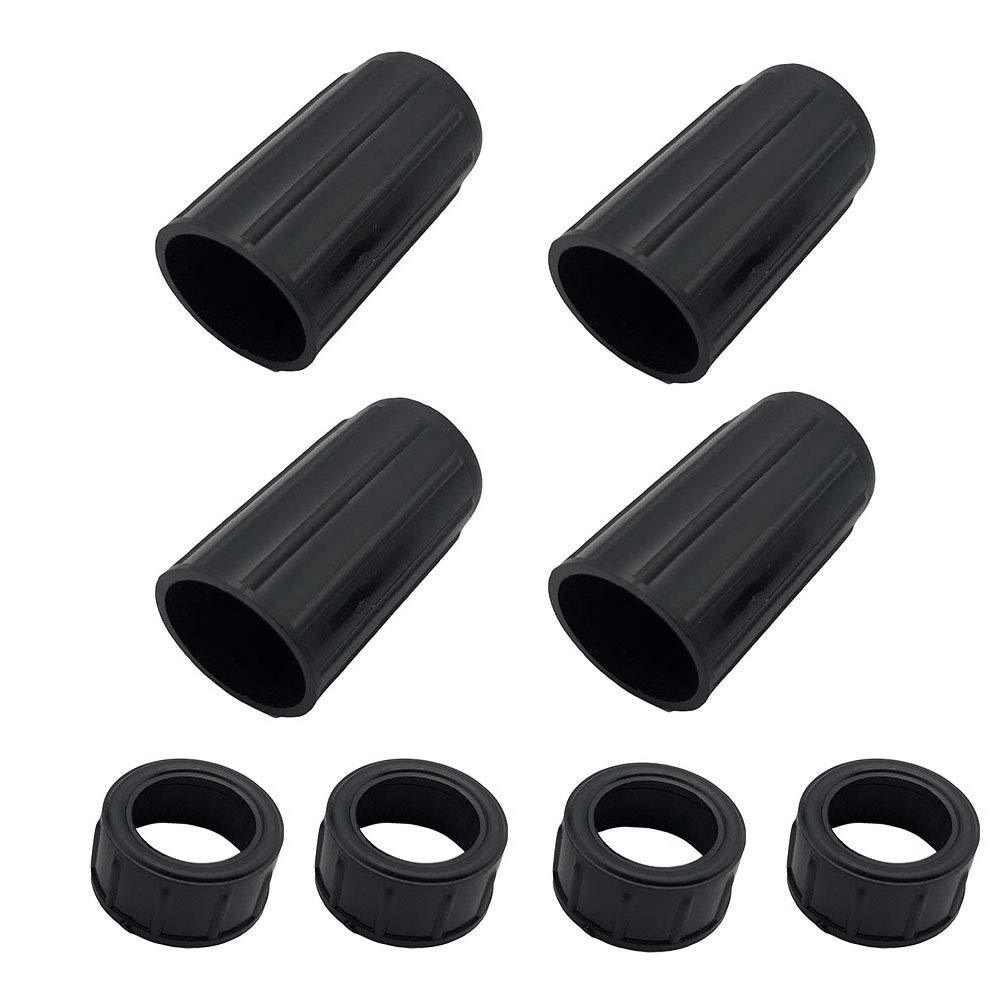 Liyafy Black Flute Protective Cap Flute Cover Accessories Part Pack of 8