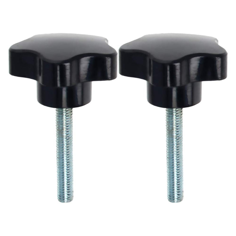 Othmro Black 8mm(M8) x 50mm Thread Replacement Star Hand Knob Tightening Screws 2Pcs M8x50