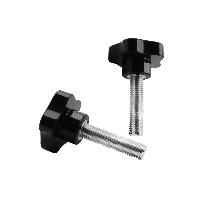 Othmro Black 12mm(M12) x 50mm Thread Replacement Star Hand Knob Tightening Screws 2Pcs M12x50