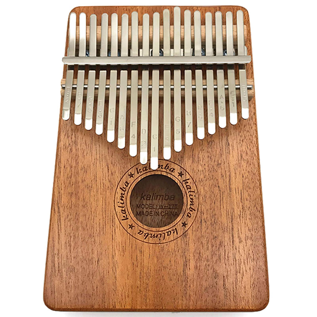 Deoukana Kalimba 17 Keys Thumb Piano with Study Instruction and Tune Hammer, Portable Mahogany Wood Finger Piano, Gift for Kids Adult Beginners Professional. (Mahogany)