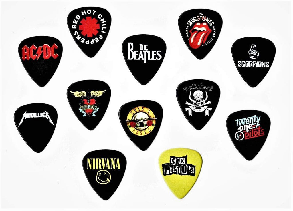 Band Logo Guitar Picks (12 picks in a packet)