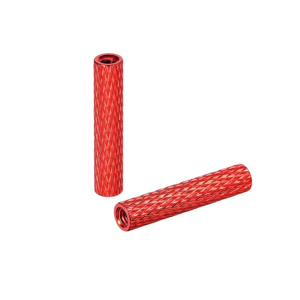 uxcell M3x25mm Aluminum Standoff with Mesh Texture Column Spacer for RC Airplane FPV Quadcopter CNC Red 2pcs