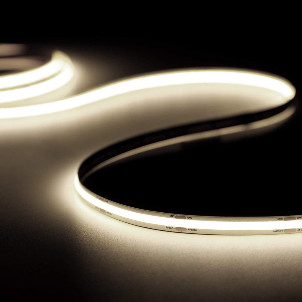 [AUSTRALIA] - TORCHSTAR COB LED Strip Lighting, 8mm 16.4 ft Night Light, 528 LEDs Uniform Glow Bendable Tape Light, 4000K, 3W/ft, UL Listed, Cutting Designed Rope Light, Flexible Counter Light for Bedroom, Cabinet 