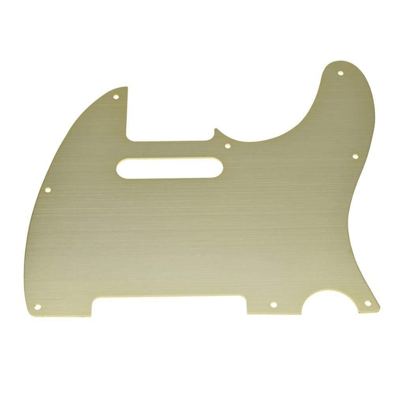KAISH 8 Hole Tele Metal Guitar Pickguard Aluminum Scrach Plate for USA/Mexican Fender Telecaster Gold