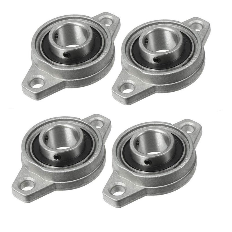Xnrtop KFL003 17mm Zinc Alloy Self Aligning Pillow Block Flange Bearing, Zinc Pack of 4