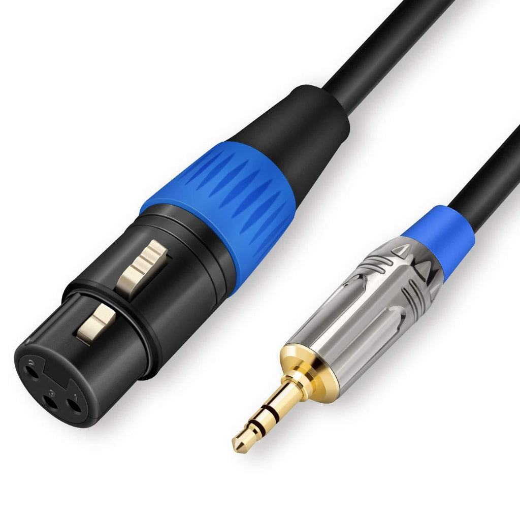 [AUSTRALIA] - XLR Female to 3.5mm Cable, Unbalanced XLR Female to 1/8" Stereo Plug Microphone Cable, 3.5mm to XLR Cable for iPhone, iPod, Computer, Video Camera, and More, 6.6 Feet - JOLGOO 