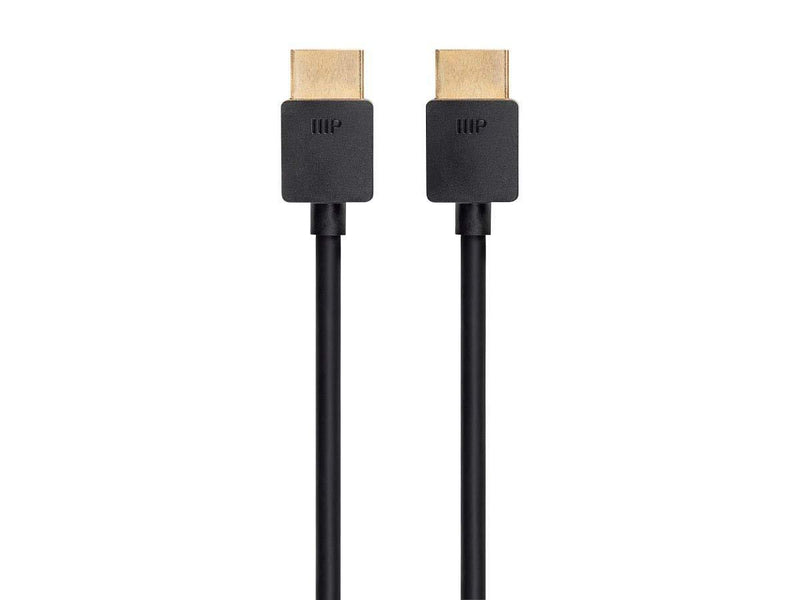 [AUSTRALIA] - Monoprice Ultra 8K High Speed HDMI Cable - 2 Feet - Black, 48Gbps, 8K@60Hz, Dynamic HDR, eARC, Supports 3D Video and Multiview Video - Ultra Slim Series (139476) 