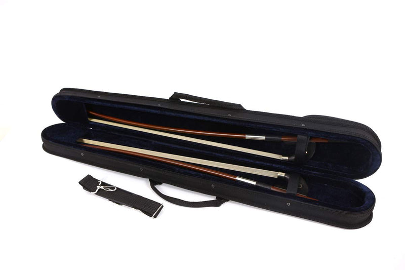 music-life New Double bass Bow case for German French Bass Bow Hold 2pcs Bow Bag Strong