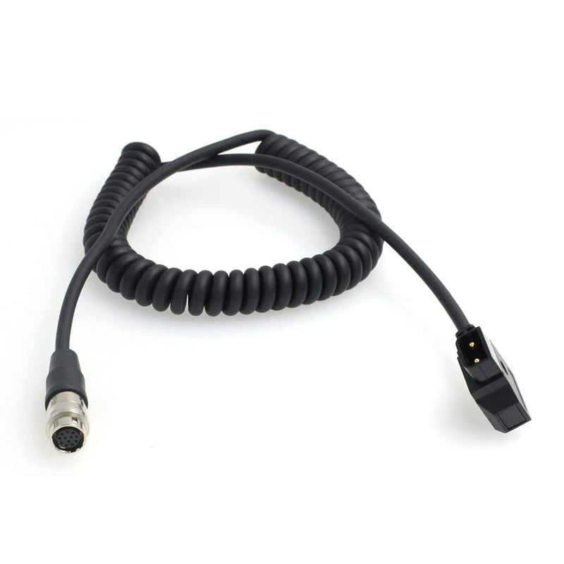 SZRMCC D tap to 12Pin Hirose Female Coiled Cable GH4 Power for Canon Fujinon Nikon B4 2/3" Lens (Coiled Cable)