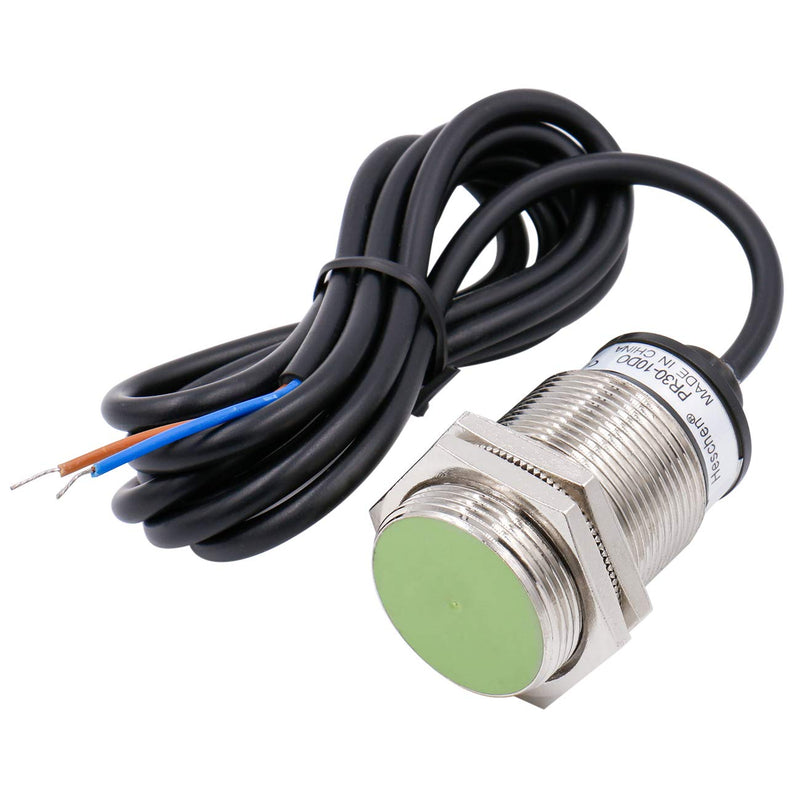 Heschen M30 Inductive Proximity Sensor Switch PR30-10DO Cylindrical Type Detector 10mm DC12-24V 2-Wire NO(Normally Open) CE