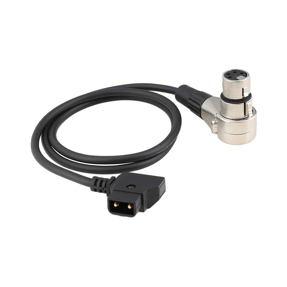 CAMVATE D-Tap to Right Angle 4-Pin XLR Power Cable