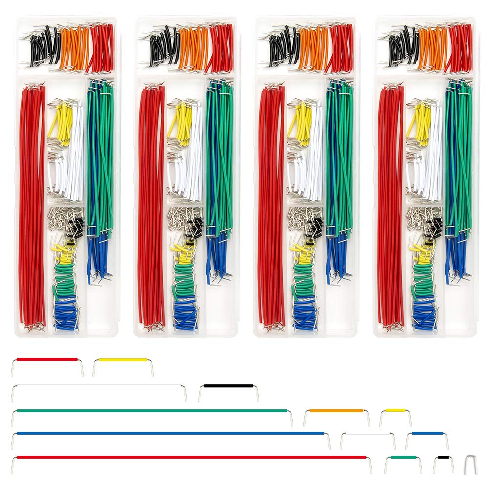REXQualis 840 Pieces Breadboard Jumper Wire Kit with 14 Lengths Assorted Jumper Wire for Breadboard Prototyping Solder Circuits