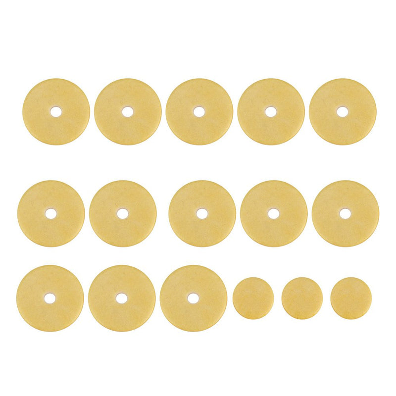 Vbestlife Flute Pad Set, 16 Pcs Durable Flute Pads Set Replacement Accessories for Flutes Yellow