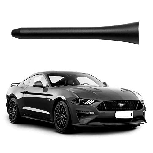KSaAuto Short Antenna for Ford Mustang Convertible 2015 2016 2017 2018 2019 2020 2021-5 Inches Black Aluminum Antenna - Designed for Optimized Car Radio Reception